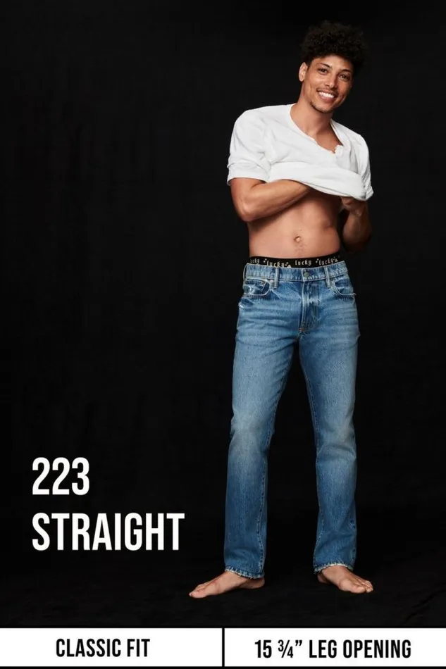 Lucky Brand 223 Straight Guinness Jean Porter Men Jeans