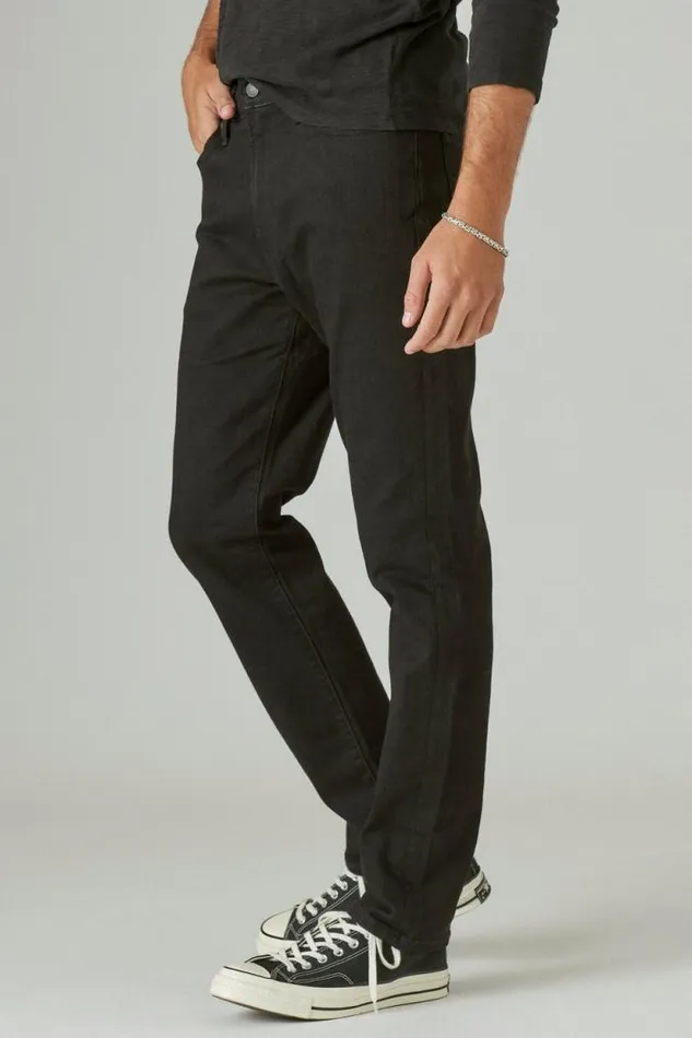 Lucky Brand 410 Athletic Straight Advanced Stretch Jean Black Rinse Men Jeans