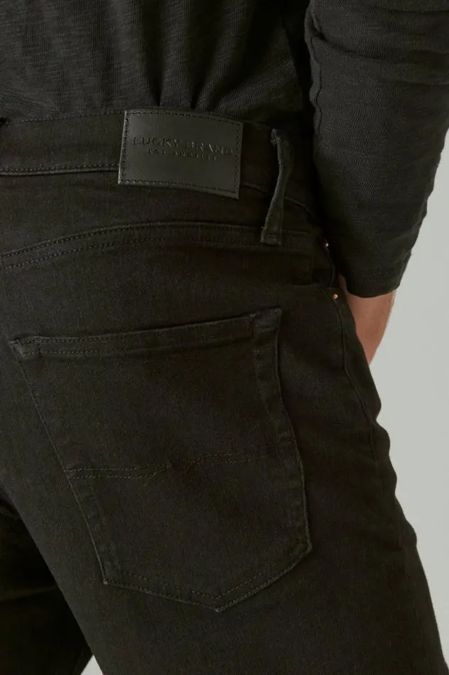 Lucky Brand 410 Athletic Straight Advanced Stretch Jean Black Rinse Men Jeans
