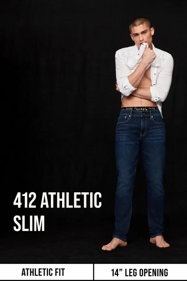 Lucky Brand 412 Athletic Slim Jean Gulf Men Jeans