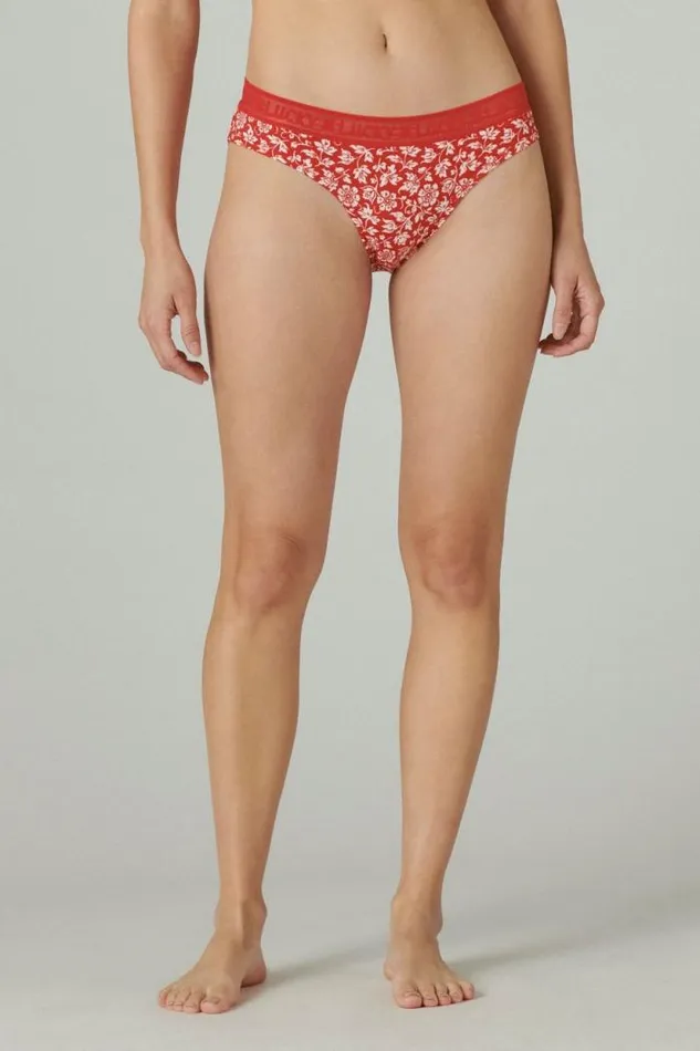 Lucky Brand 5 Pack Floral Hipster Dark Red Women Intimates and Sleepwear