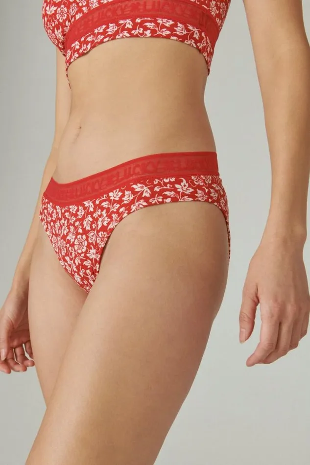 Lucky Brand 5 Pack Floral Hipster Dark Red Women Intimates and Sleepwear