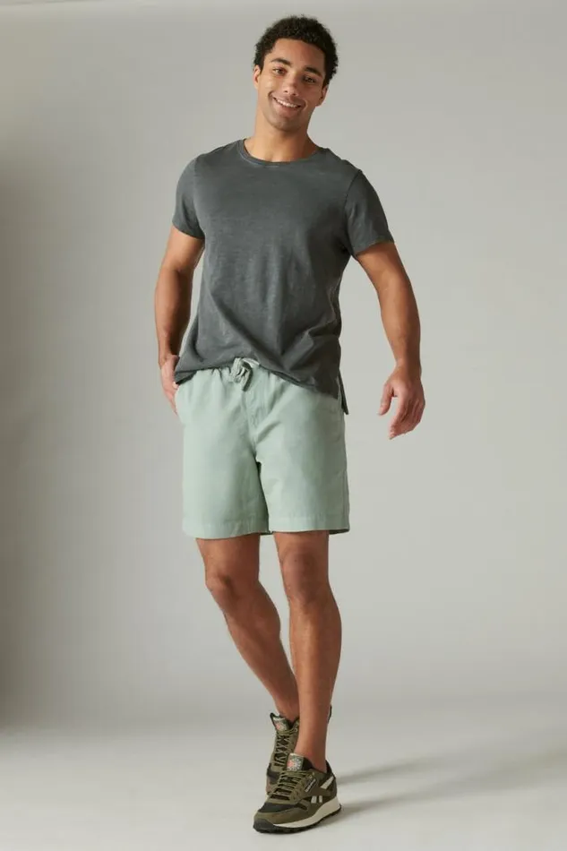 Lucky Brand 7034pull Up Linen Short Chino Green Men Shorts