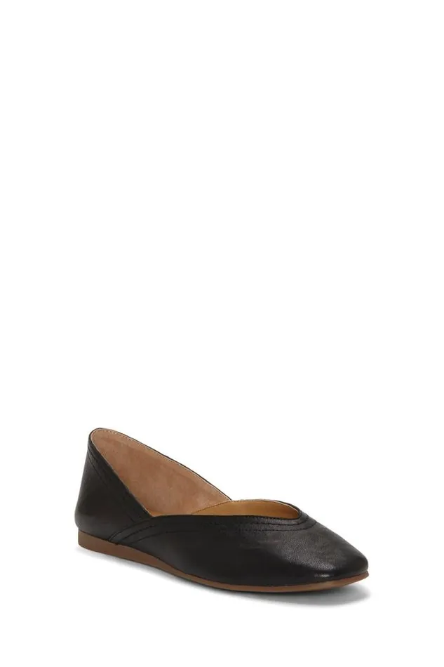 Lucky Brand Alba Leather Flat Black Women Shoes