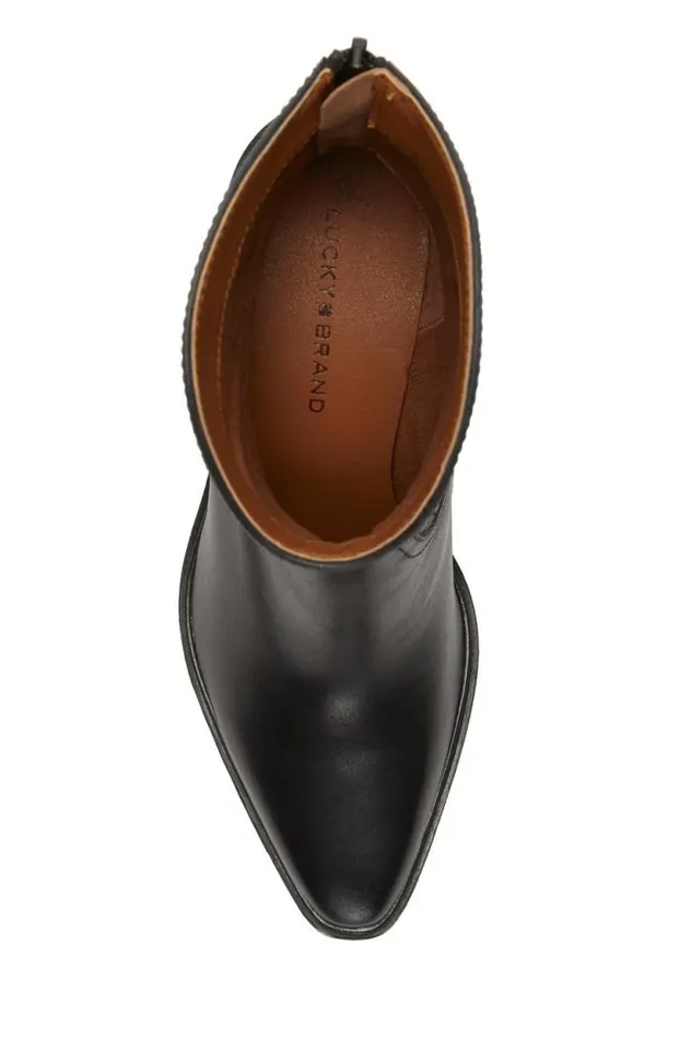 Lucky Brand Aryleis Western Bootie Feather Women Shoes