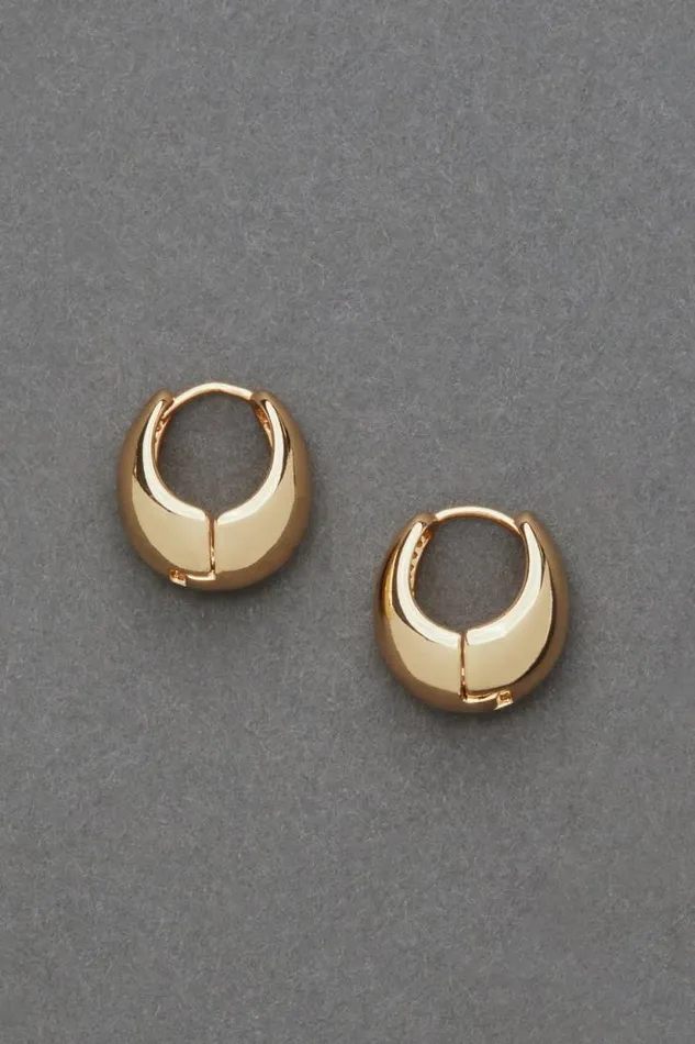 Lucky Brand Baby Oval Hoop Earring Gold Women Jewelry
