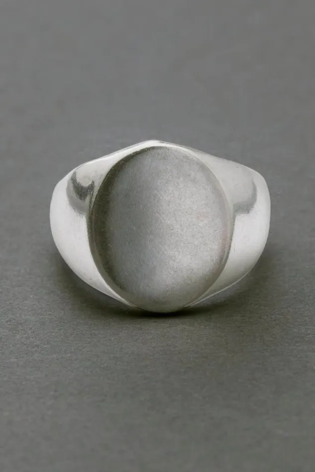 Lucky Brand Basic Signet Ring Silver Men Jewelry