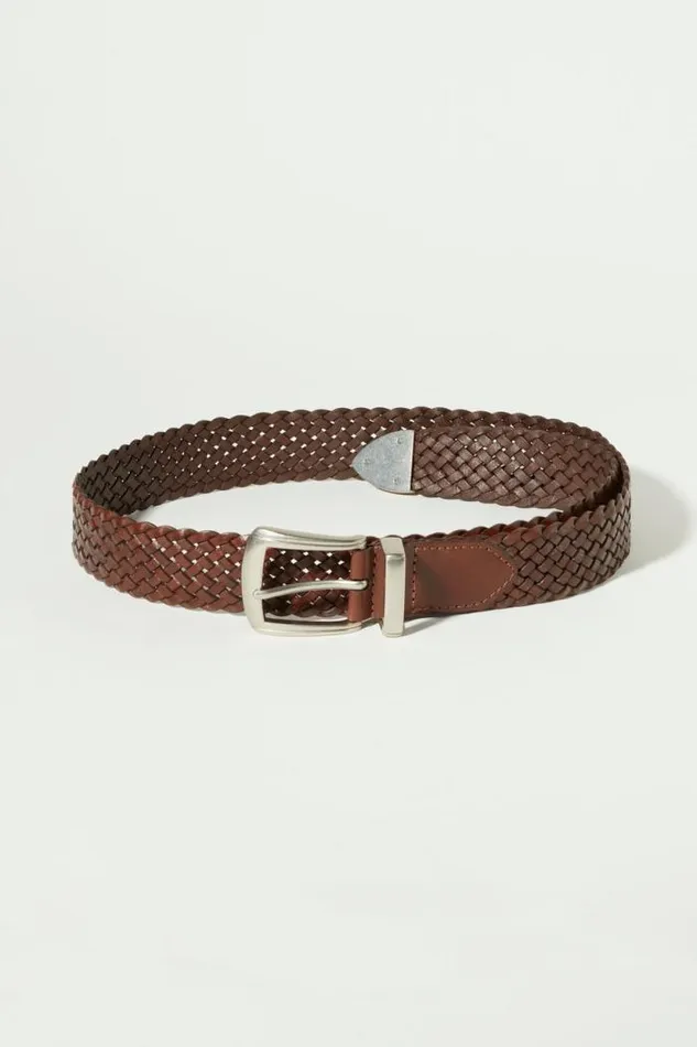 Lucky Brand Braided Western Belt Dark Brown Women Belts