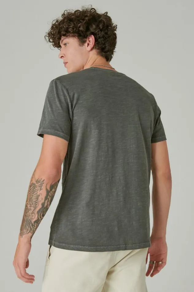 Lucky Brand Broken Wings Records Tee Raven Men Graphic Tees