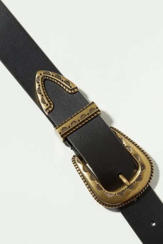 Lucky Brand Detailed Buckle Belt Black Women Belts Lucky Brand Detailed Buckle Belt Black Women Belts