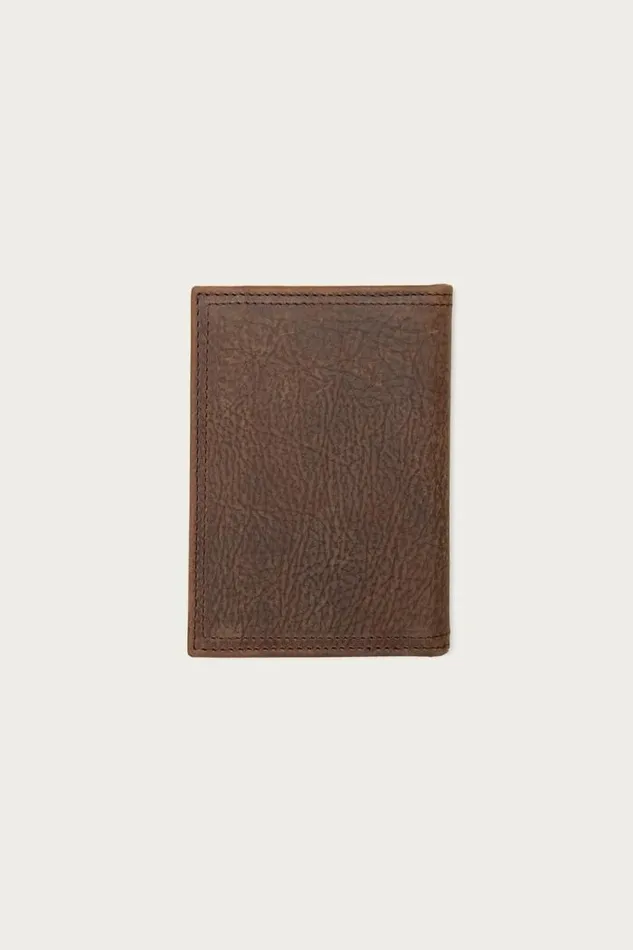 Lucky Brand Double Stitched Leather Lfold Wallet Dark Brown Men Bags and Wallets