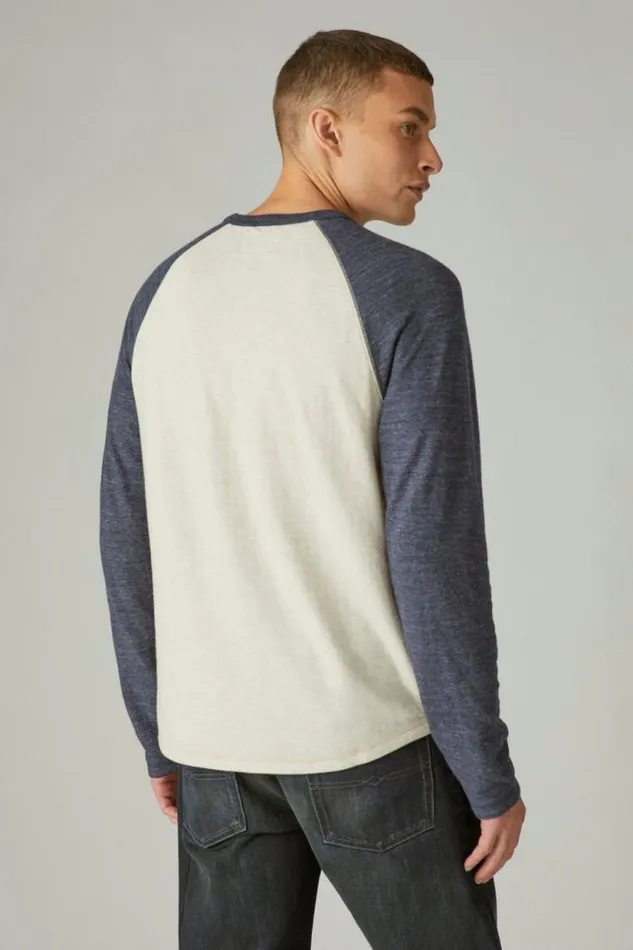 Lucky Brand Duo Fold Long Sleeve Baseball Multi Men Shirts and Tops