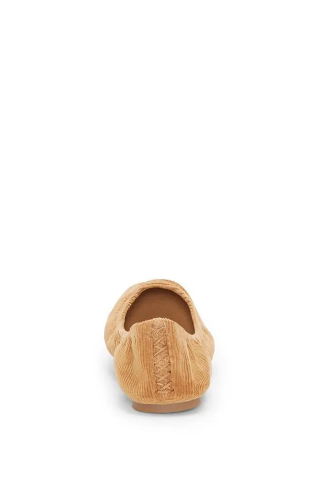 Lucky Brand Emmie Ballet Leather Flats Medium Brown Women Shoes
