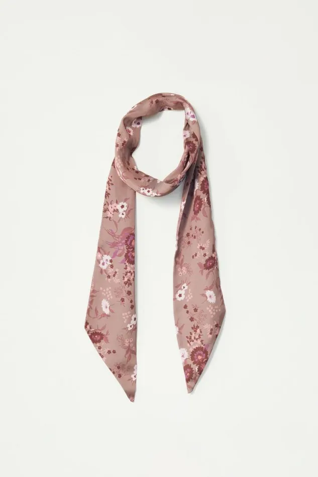 Lucky Brand Floral Silky Skinny Scarf Medium Dark Pink Women Scarves and Bandanas Lucky Brand Floral Silky Skinny Scarf Medium Dark Pink Women Scarves and Bandanas