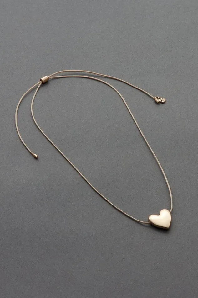 Lucky Brand Heart Collar Necklace Gold Women Jewelry