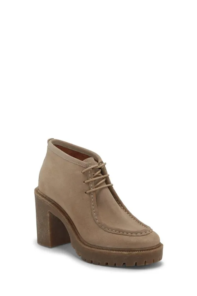 Lucky Brand Hollia Heeled Bootie Light Beige Women Shoes