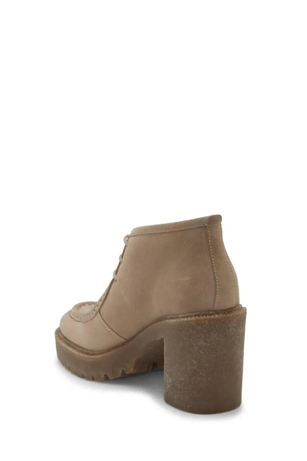 Lucky Brand Hollia Heeled Bootie Light Beige Women Shoes