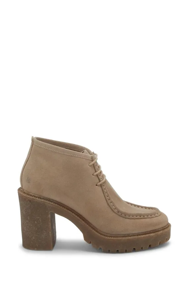 Lucky Brand Hollia Heeled Bootie Light Beige Women Shoes