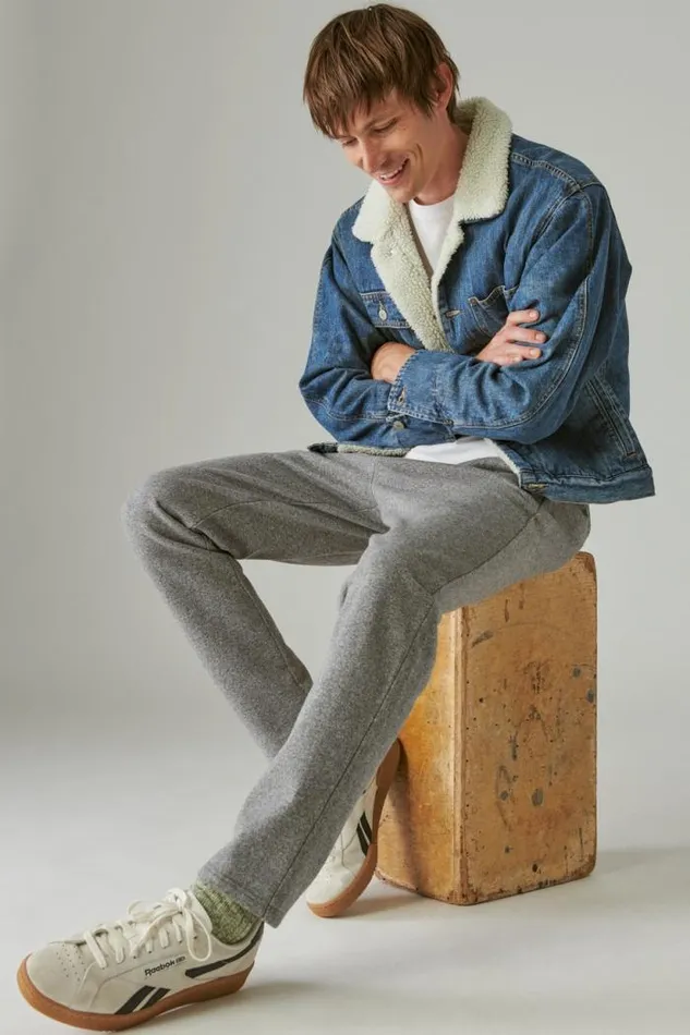 Lucky Brand Knit Pant Heather Grey Men Activewear