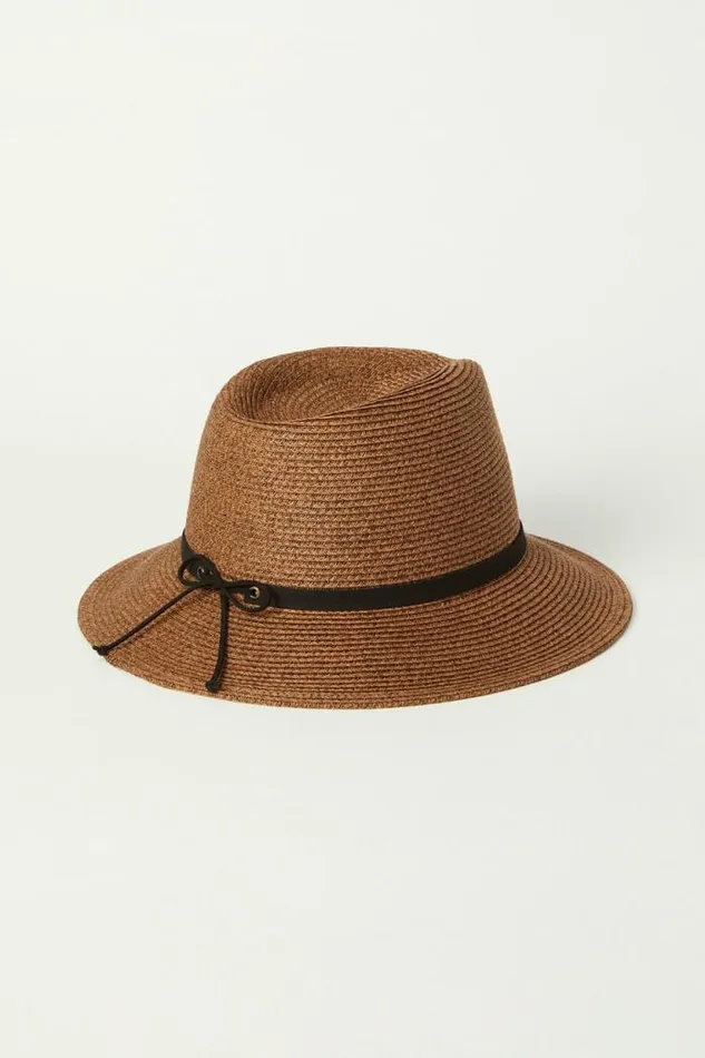 Lucky Brand Leather Tie Straw Hat Dark Brown Women Hats Lucky Brand Leather Tie Straw Hat Dark Brown Women Hats
