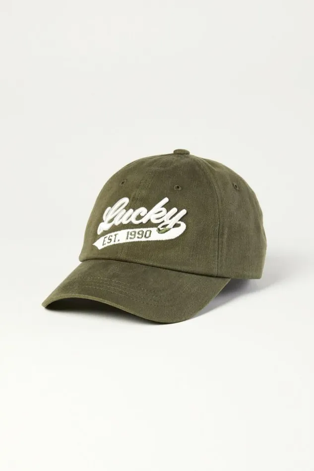 Lucky Brand Lucky 1990 Embroidered Dad Hat Dusty Olive Men Hats