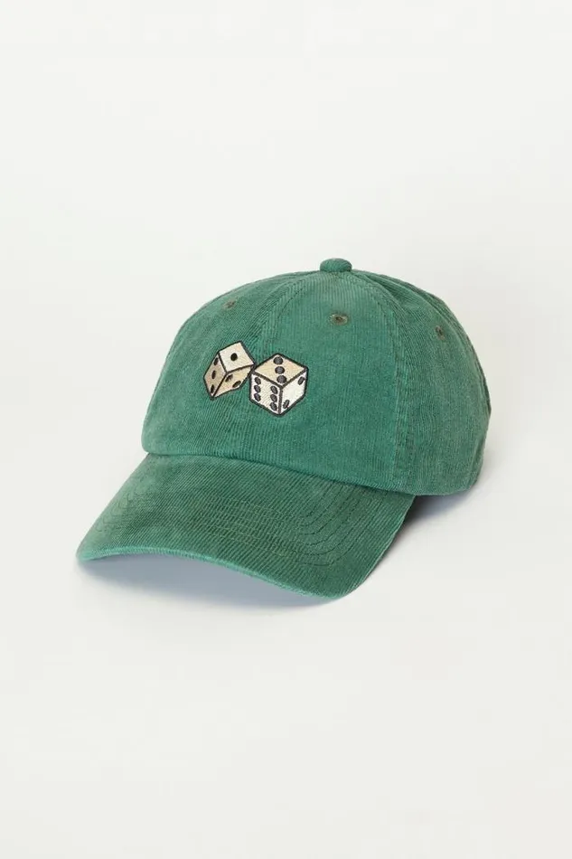 Lucky Brand Lucky Dice Baseball Hat Loden Green Men Hats