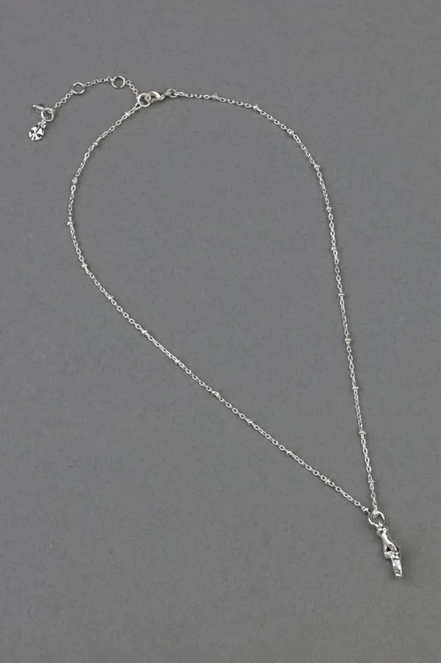 Lucky Brand Lucky Fingers Crossed Pendant Silver Women Jewelry