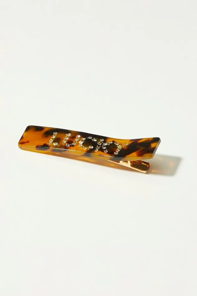 Lucky Brand Lucky Rhinestone Barrette Dark Brown Women Hair Accessories
