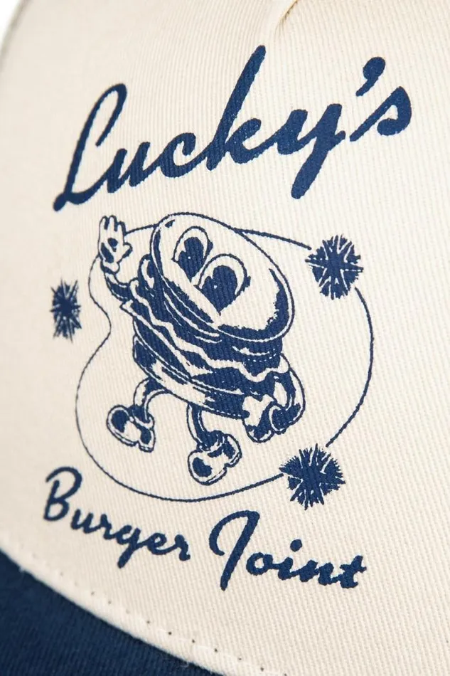 Lucky Brand Luckys Burger Joint Trucker Dark Blue Women Hats