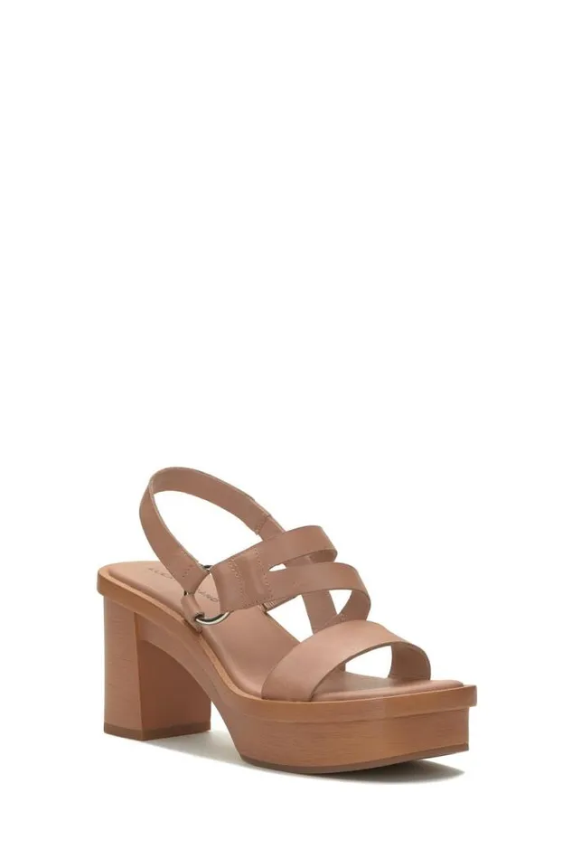 Lucky Brand Marselina Block Heel Open Brownrust Women Shoes