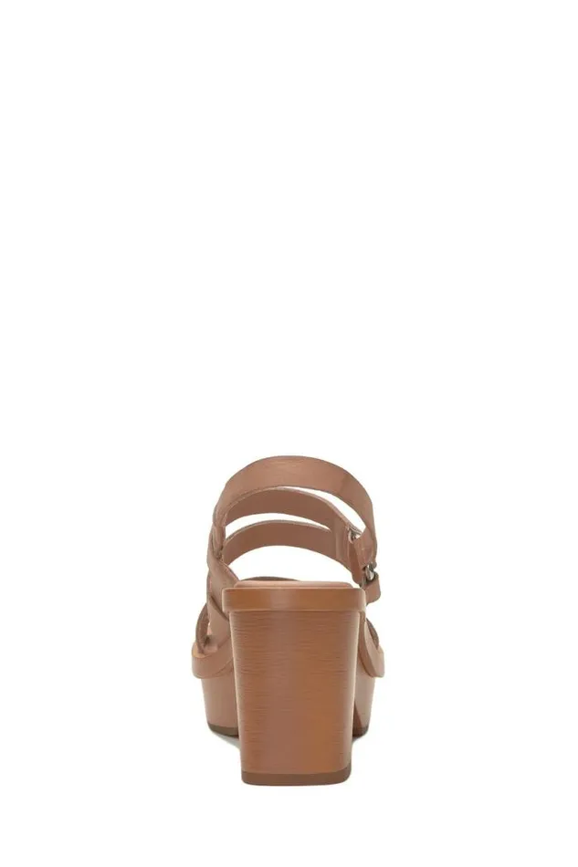 Lucky Brand Marselina Block Heel Open Brownrust Women Shoes