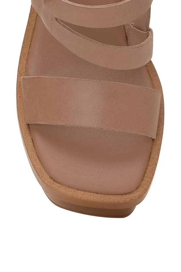 Lucky Brand Marselina Block Heel Open Brownrust Women Shoes