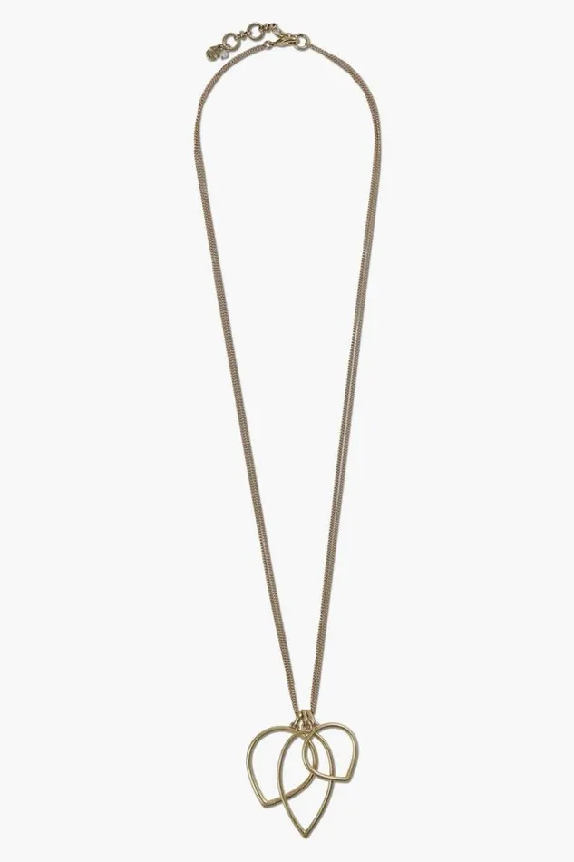 Lucky Brand Openwork Pendant Necklace Gold Women Jewelry