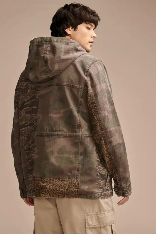 Lucky Brand Patchwork Camo Field Jacket Camo Multi Men Jackets and Outerwear