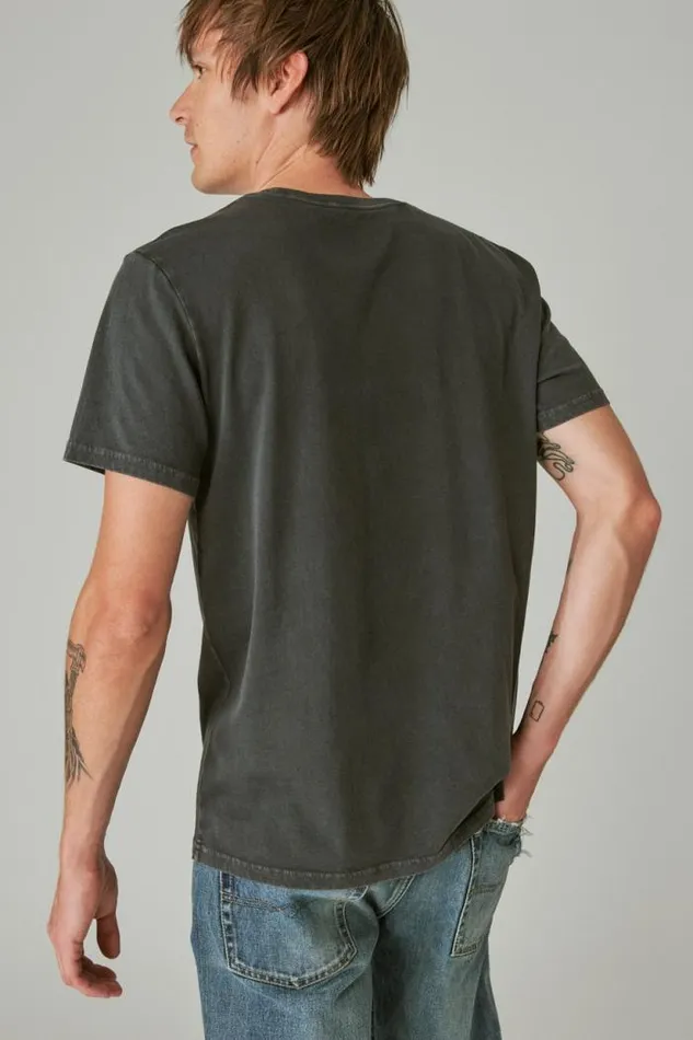 Lucky Brand Pink Floyd Rainbow Jet Black Men Graphic Tees