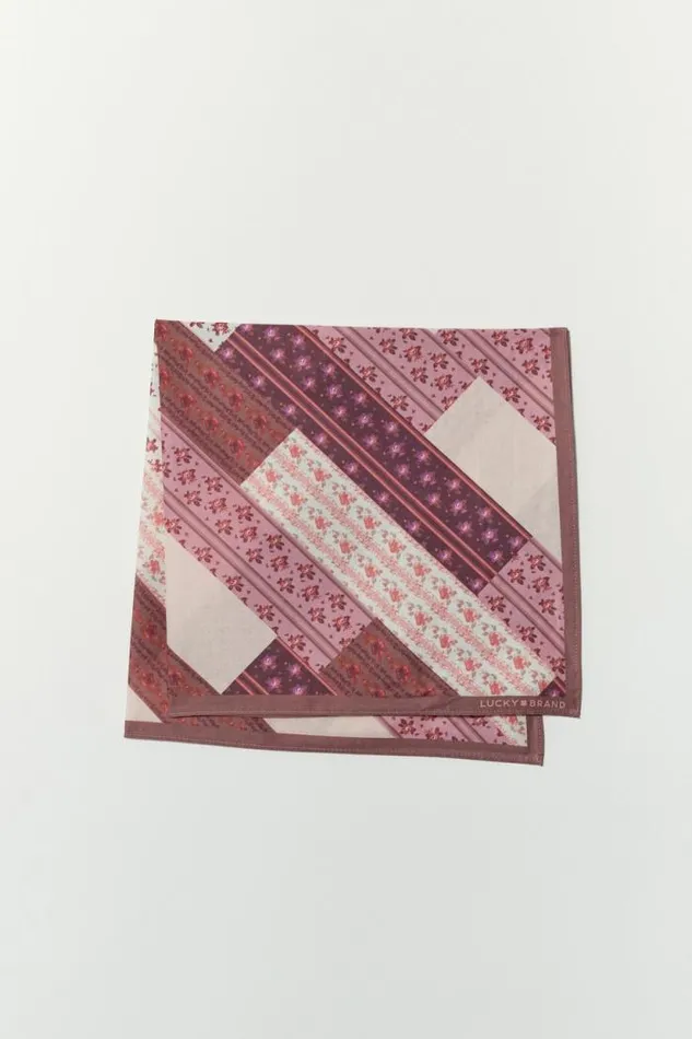 Lucky Brand Quilt Print Bandana Light Brown Women Scarves and Bandanas Lucky Brand Quilt Print Bandana Light Brown Women Scarves and Bandanas