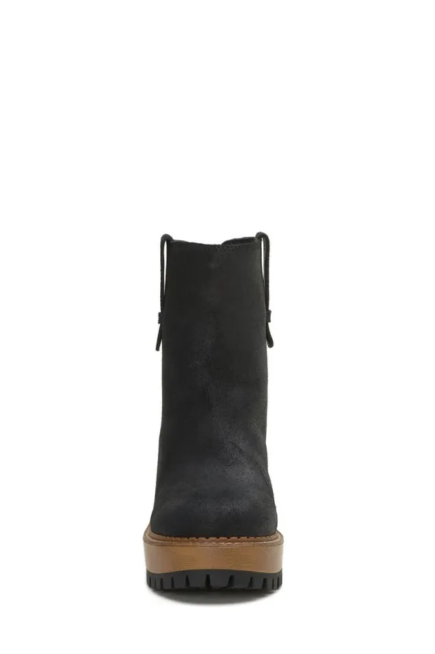 Lucky Brand Rhoslyn Lug Boot Black Women Shoes