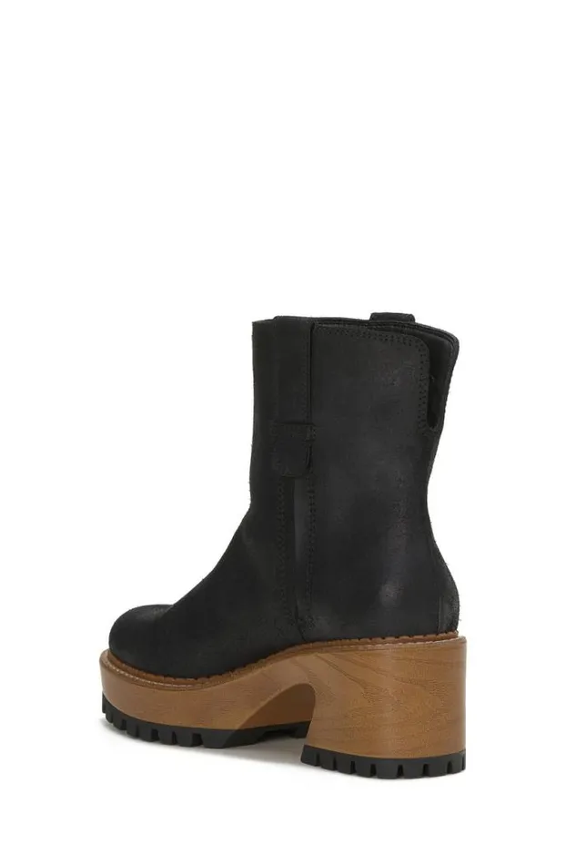 Lucky Brand Rhoslyn Lug Boot Black Women Shoes