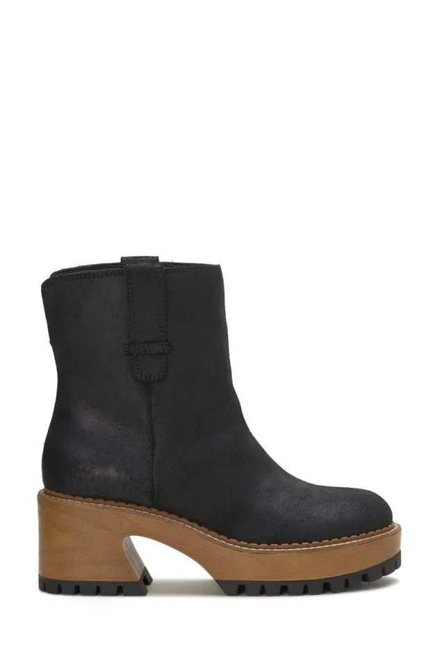 Lucky Brand Rhoslyn Lug Boot Black Women Shoes