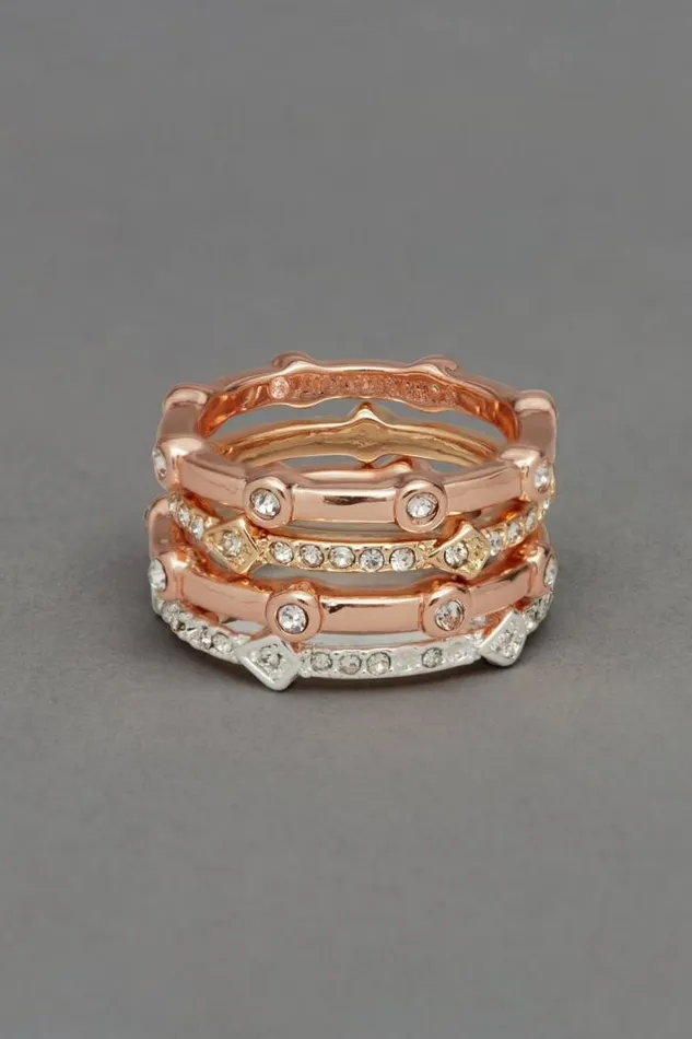 Lucky Brand Rose Gold Ring Stack Rose Gold Women Jewelry