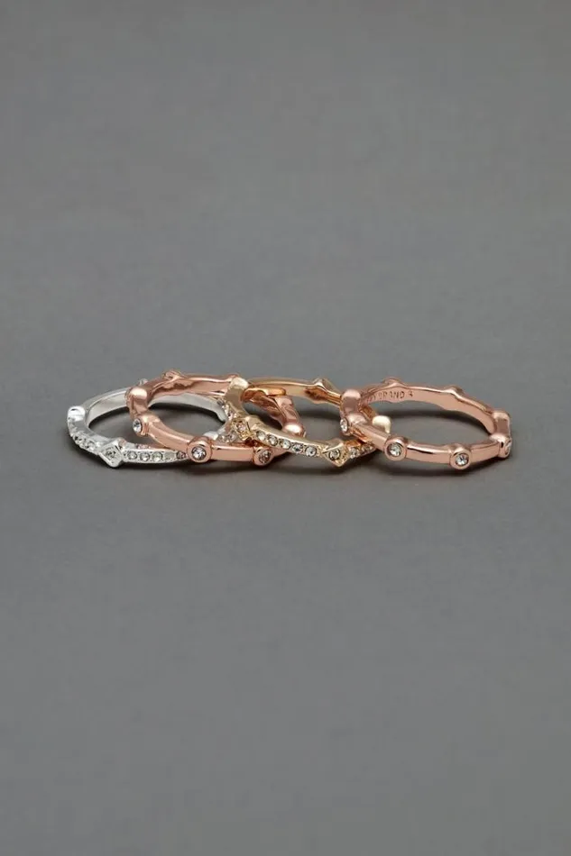 Lucky Brand Rose Gold Ring Stack Rose Gold Women Jewelry