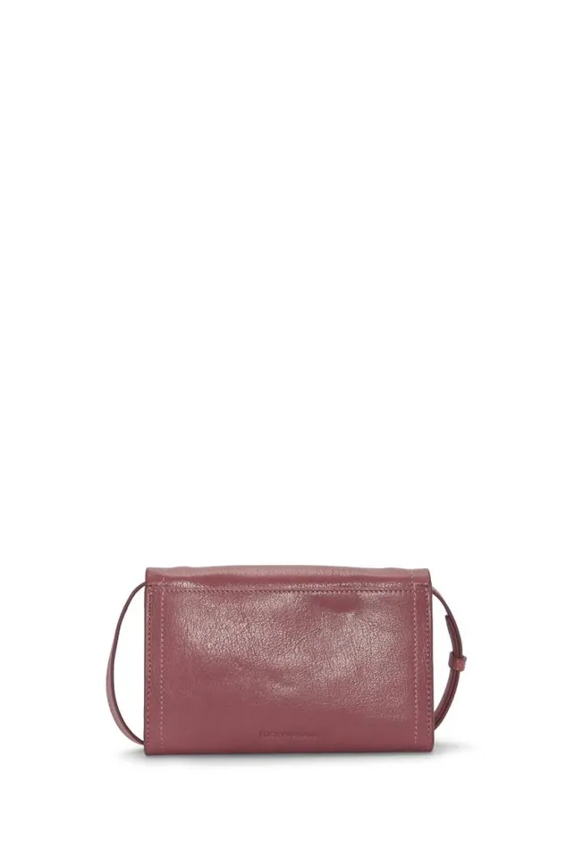 Lucky Brand Ruth Scalloped Crossbody Bag Dark Pink Women Handbags