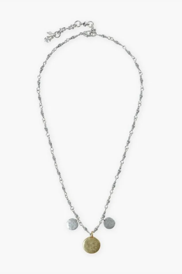Lucky Brand Simple Collar Necklace Two Tone Women Jewelry