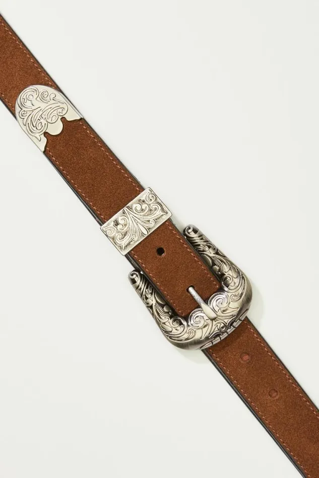 Lucky Brand Western Buckle Belt Dark Brown Women Belts Lucky Brand Western Buckle Belt Dark Brown Women Belts