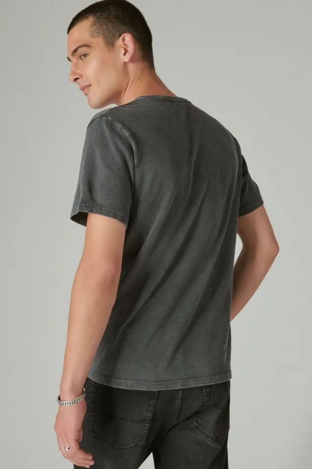 Lucky Brand Yosemite Tee Jet Black Men Graphic Tees