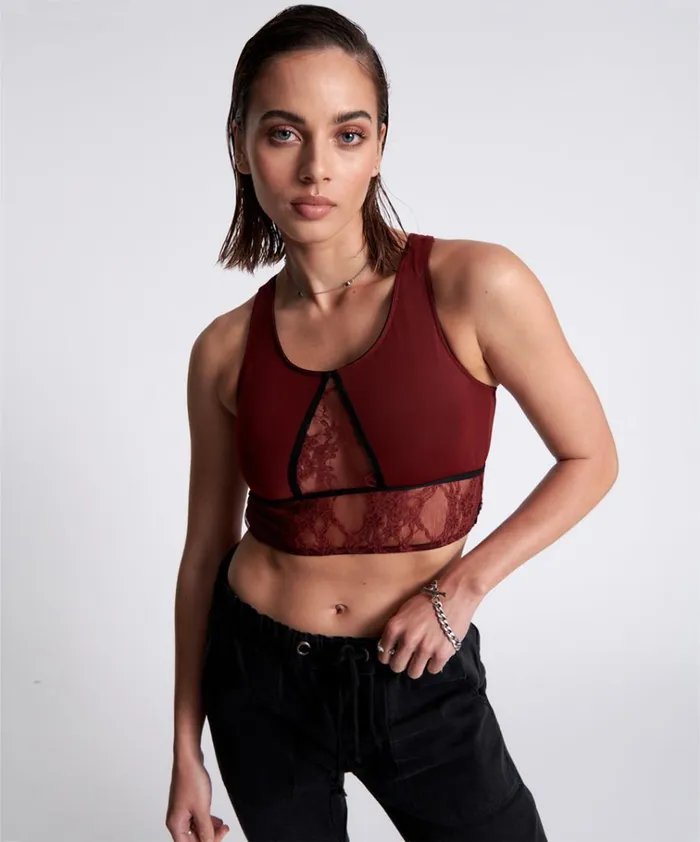 LULU MESH AND LACE BRALETTE Women One Teaspoon Intimates
