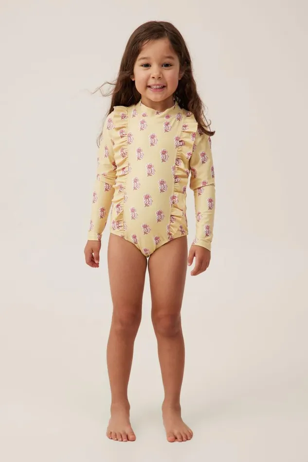 Lydia One Piece Raffiaflora Flower Stamp Girls Cotton On Swimwear Lydia One Piece Raffiaflora Flower Stamp Girls Cotton On Swimwear