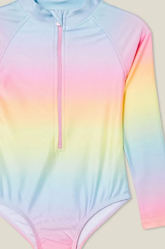 Lydia One Piece Rainbow Sugar Gradient Girls Cotton On Swimwear Lydia One Piece Rainbow Sugar Gradient Girls Cotton On Swimwear
