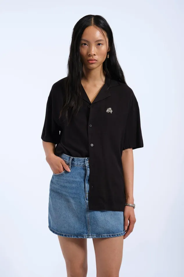 Madi Shirt 8211 Black YLW Embroidery Black Ylw Embroidery Women Dr Denim Shirts Madi Shirt 8211 Black YLW Embroidery Black Ylw Embroidery Women Dr Denim Shirts