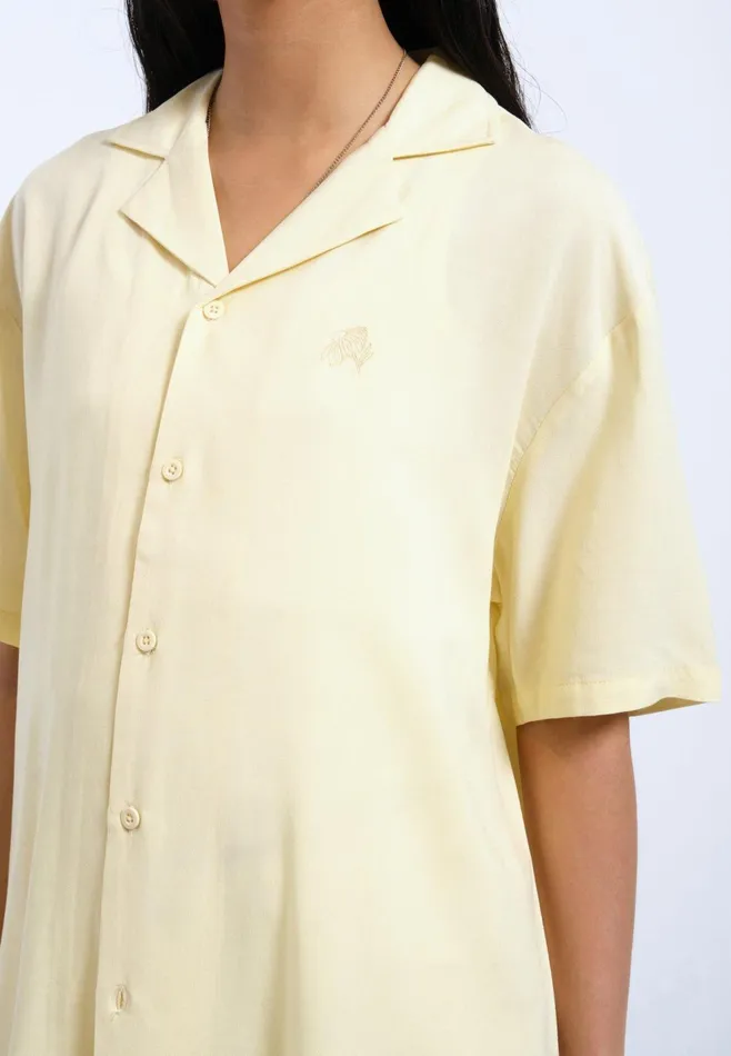 Madi Shirt 8211 Light Yellow Embroidery Light Yellow Embroidery Women Dr Denim Shirts